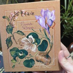 Floral Recipe Book with Botanical Illustrations